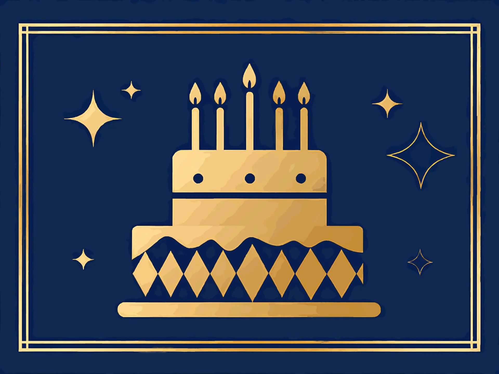 Aniversário card — elegant style