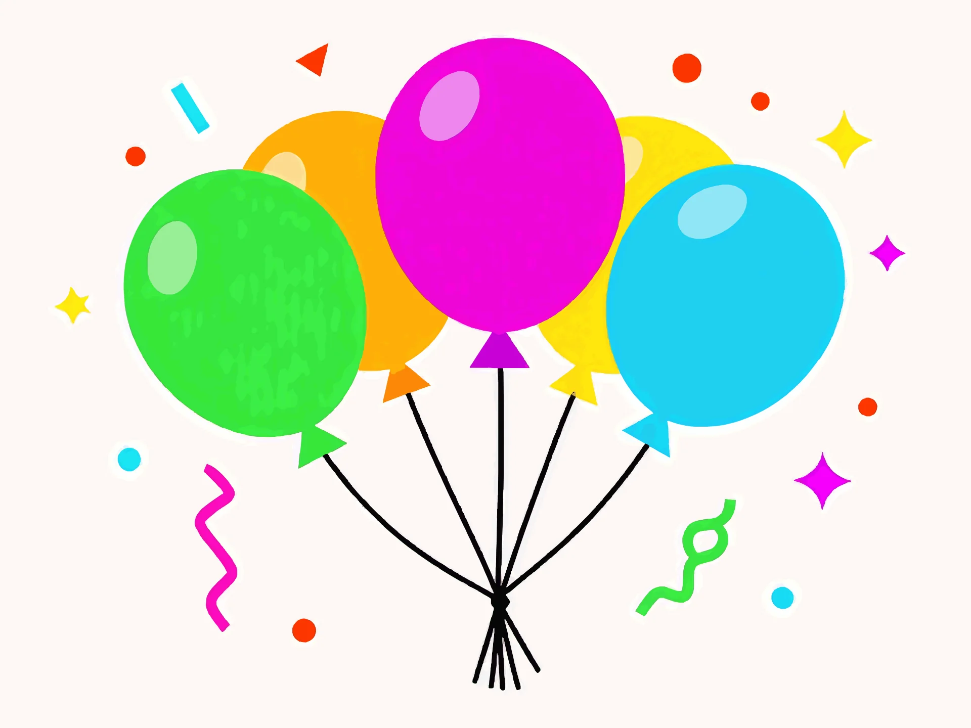 Aniversário card — playful style