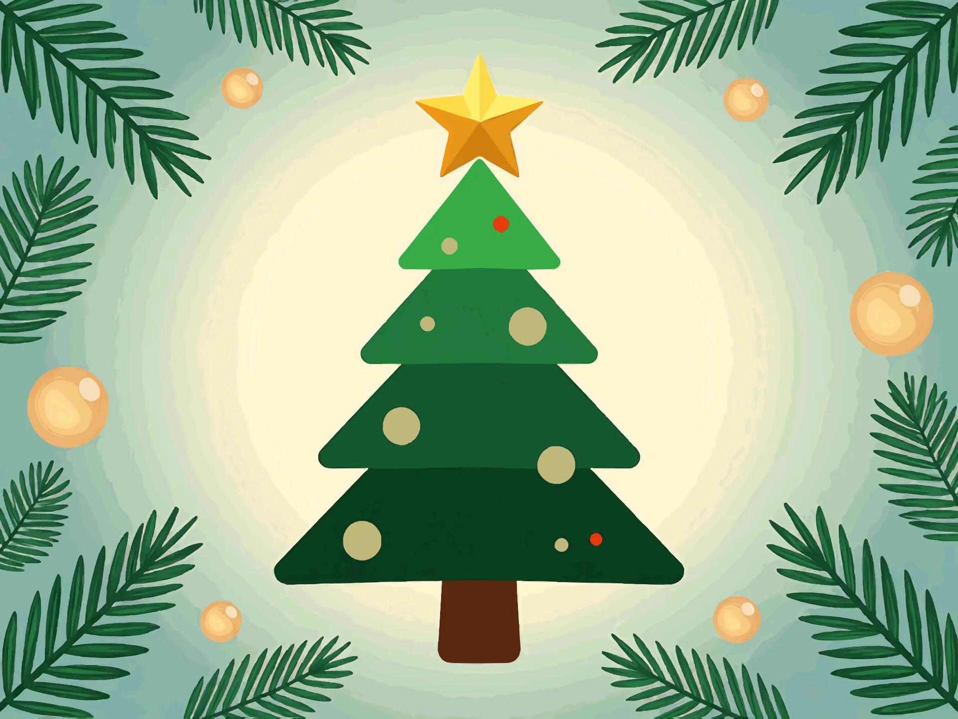 Natal card — warm style