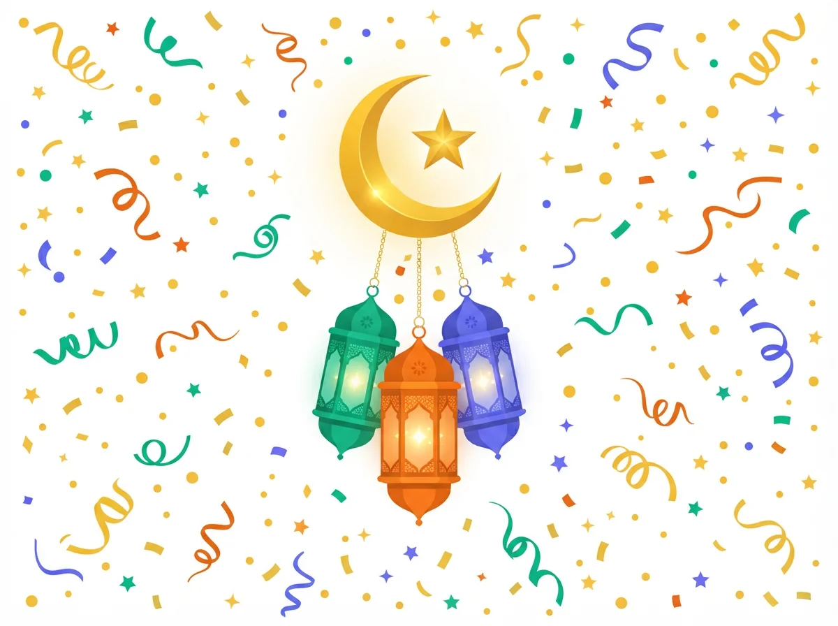عيد الفطر card — festive style