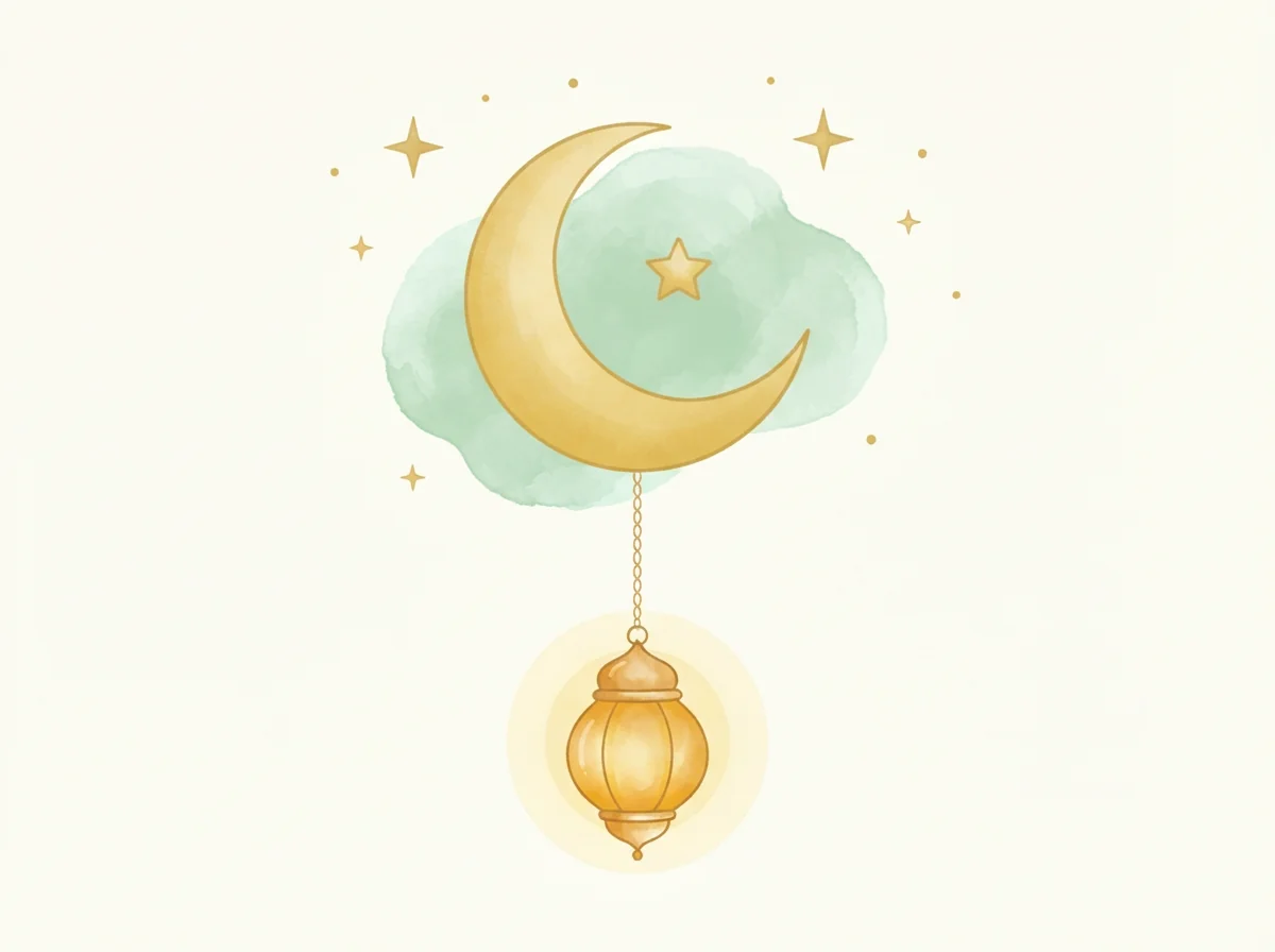 عيد الفطر card — warm style