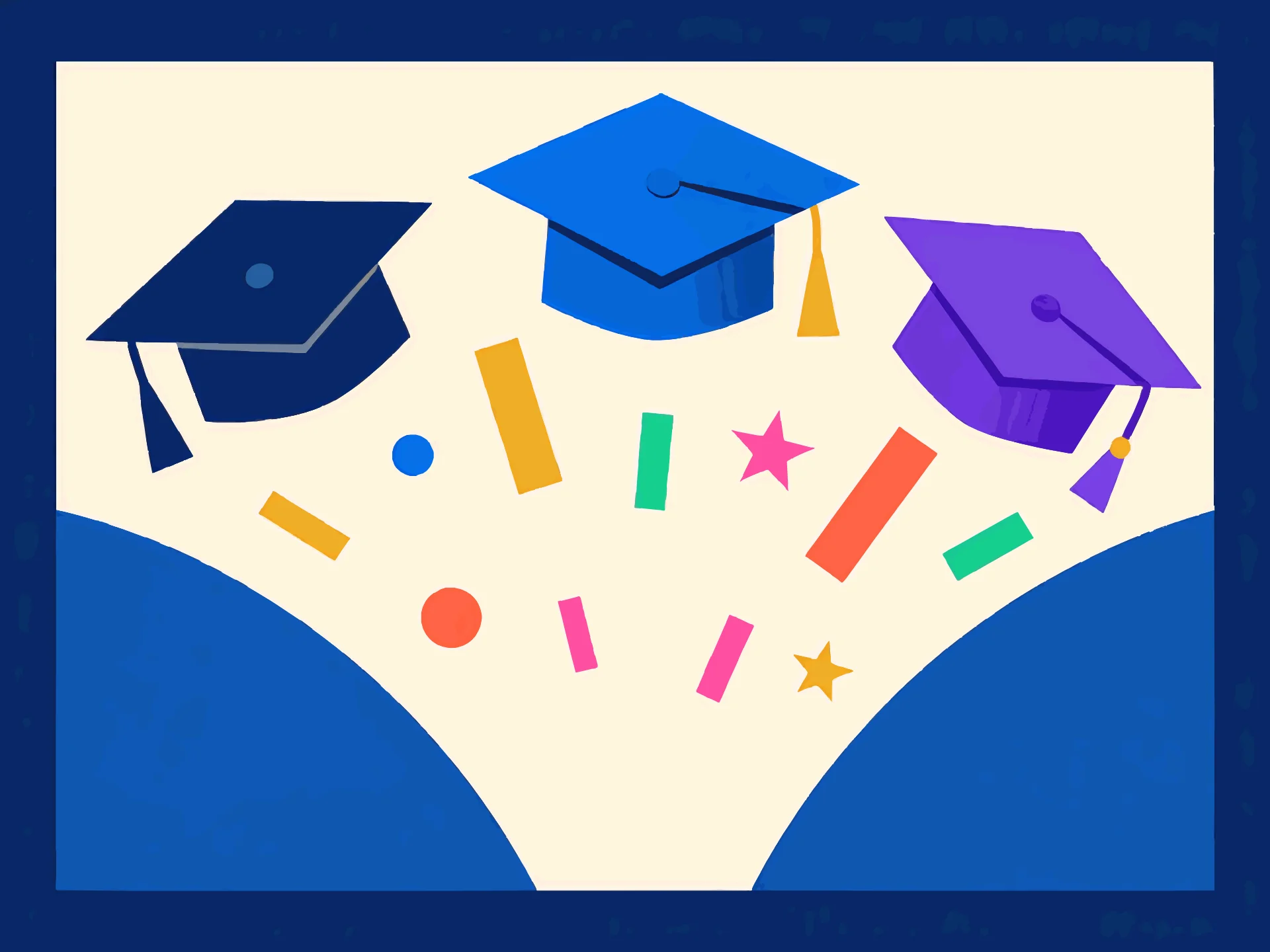 Formatura card — playful style
