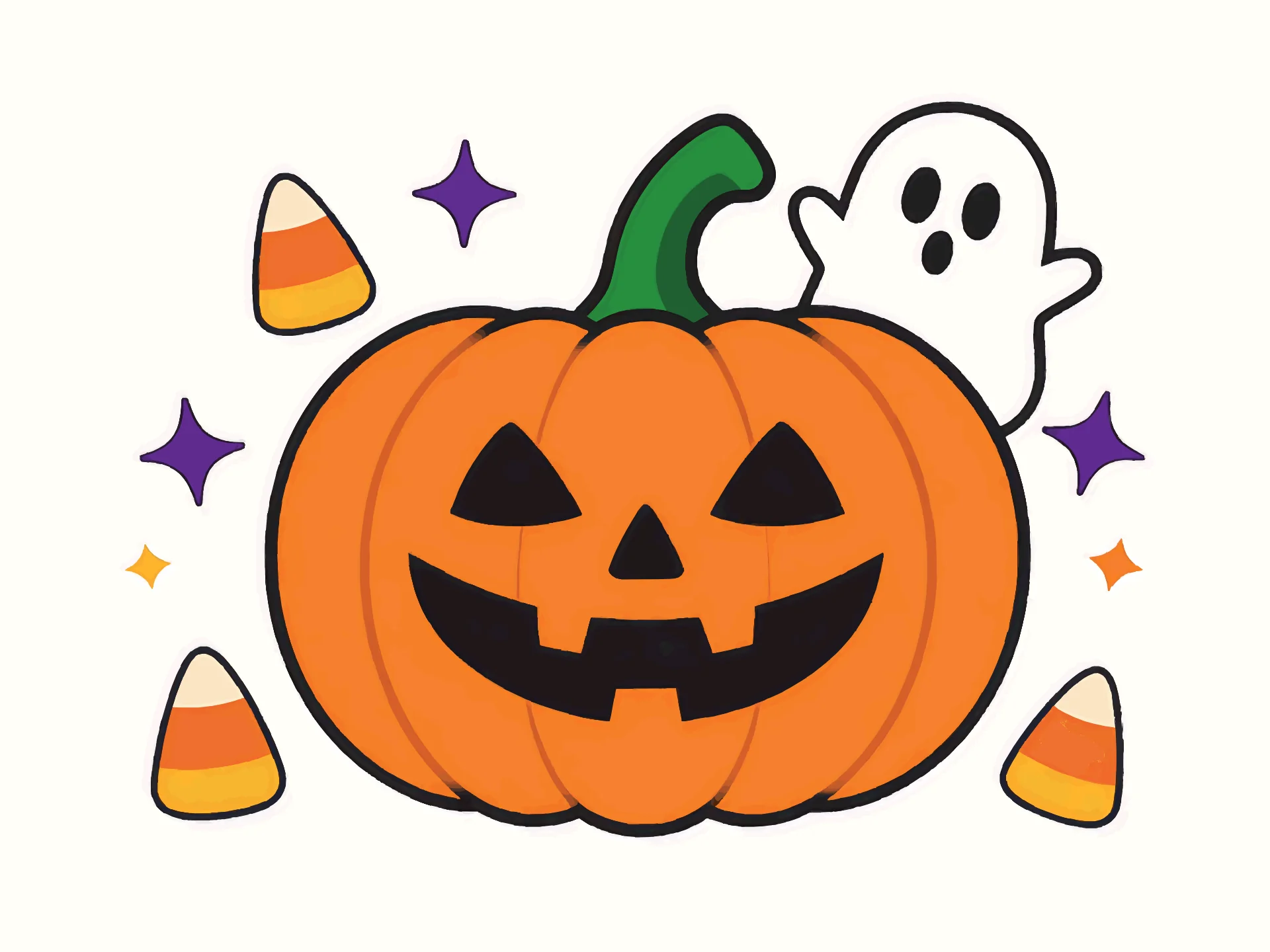 Halloween card — playful style