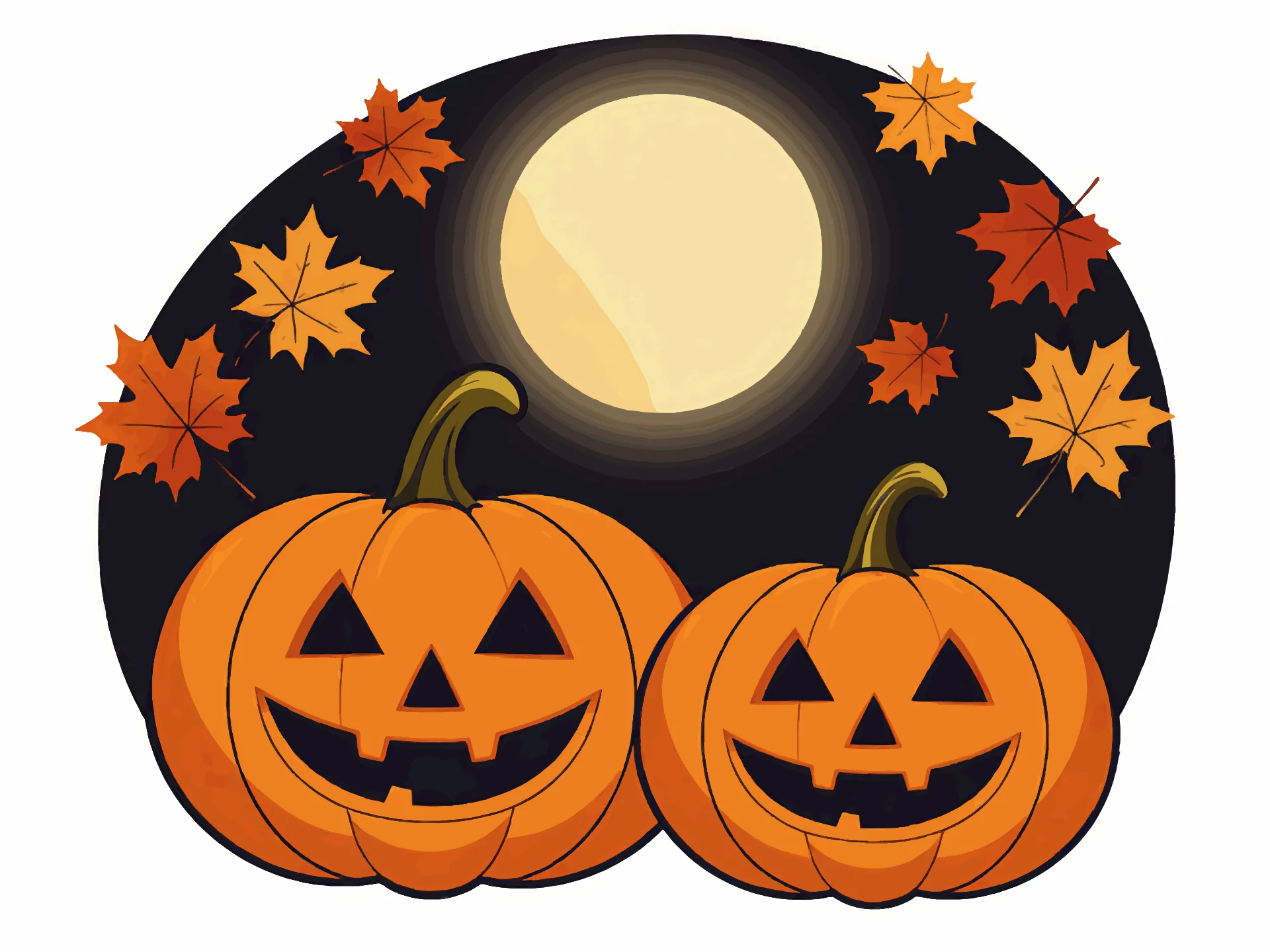 Halloween card — warm style