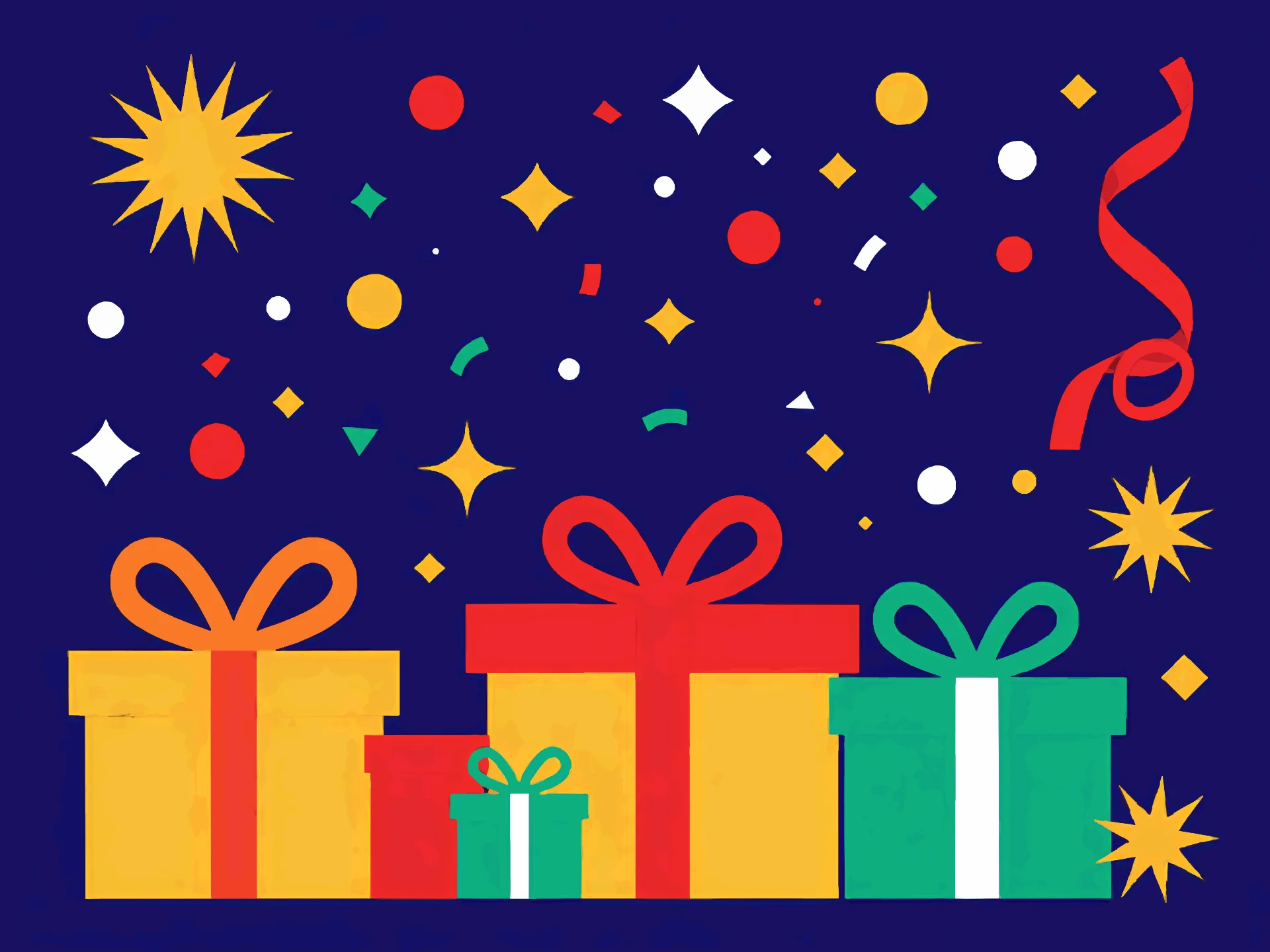Festas card — festive style