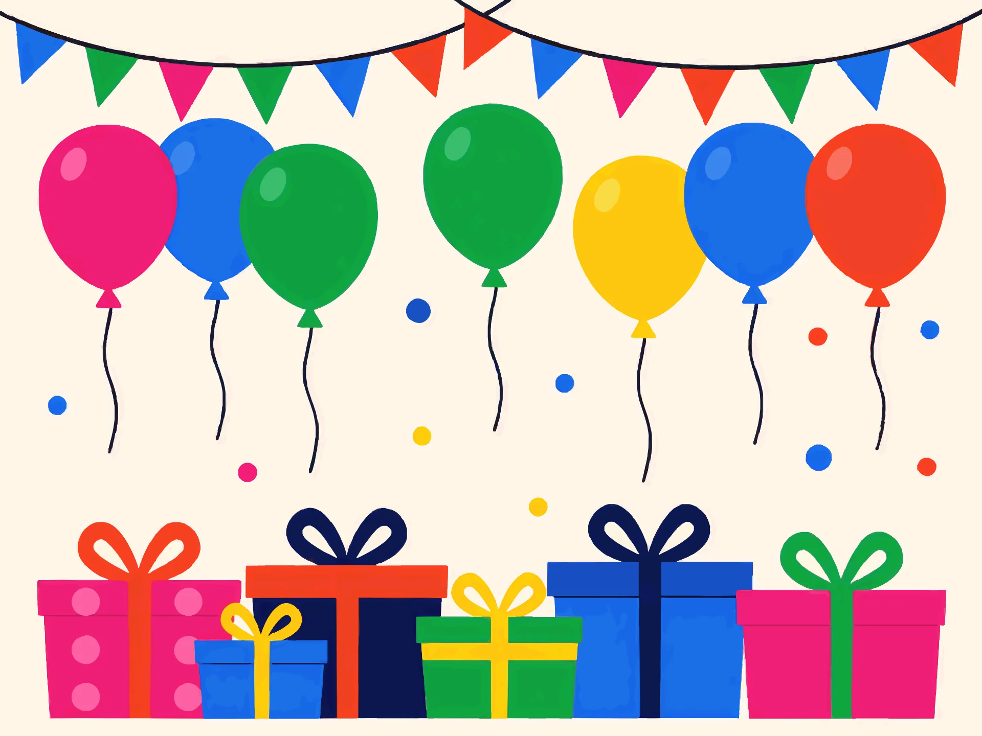 Festas card — playful style