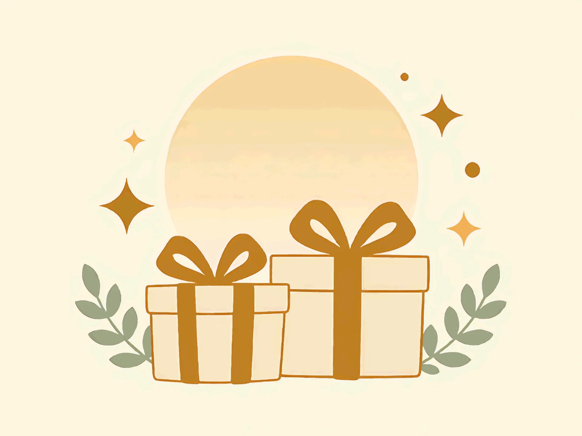 Festas card — warm style