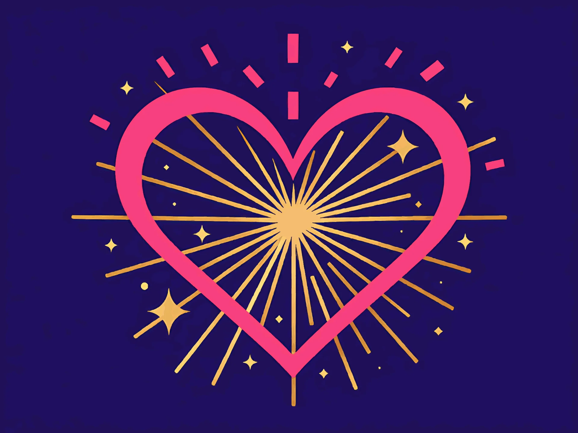 Amor card — festive style