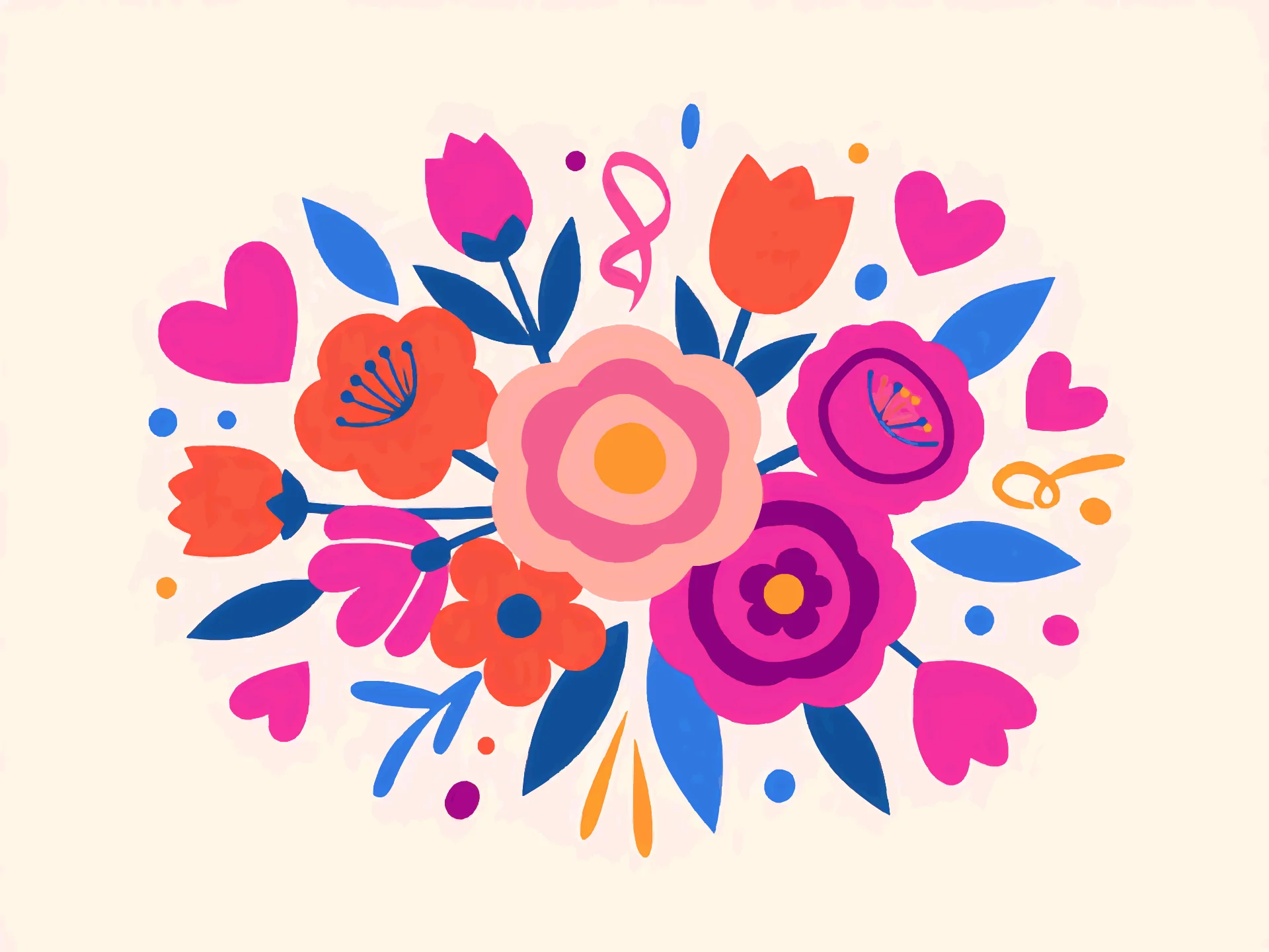 Dia das Mães card — festive style
