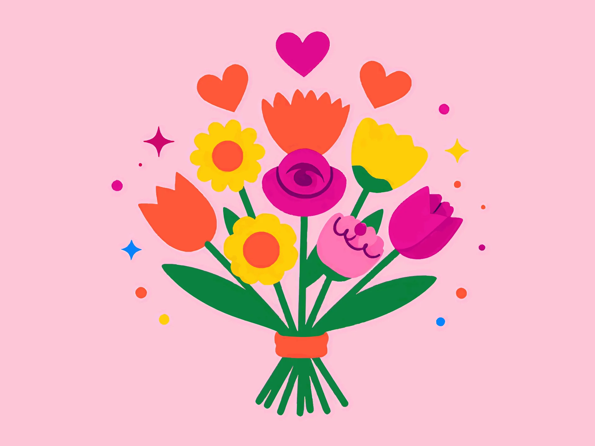 Dia das Mães card — playful style