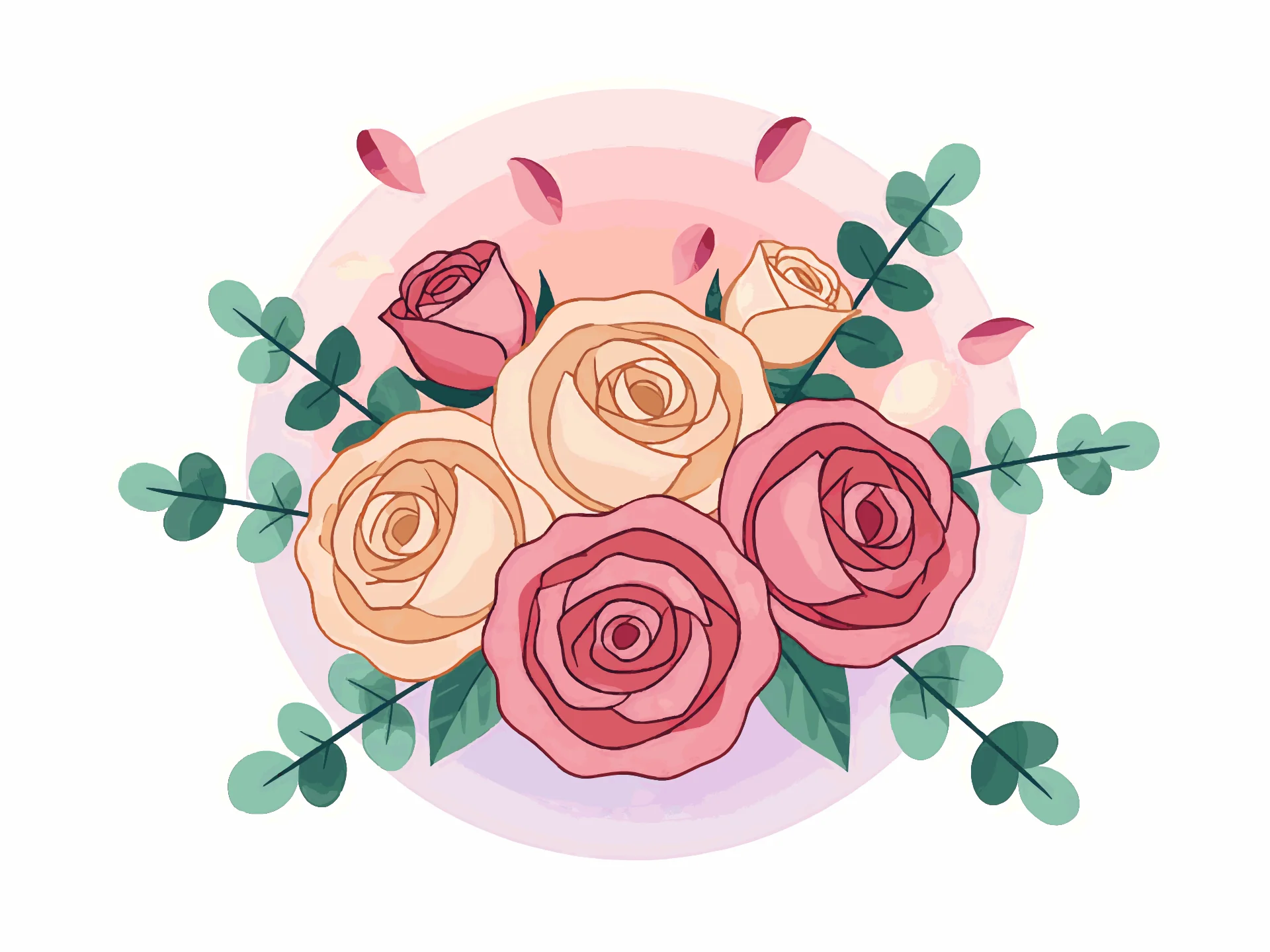 Dia das Mães card — warm style