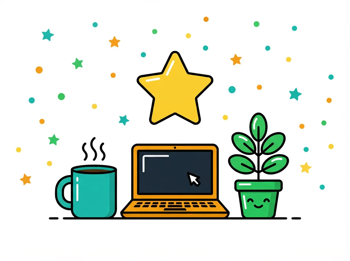 Arbeit card — playful style