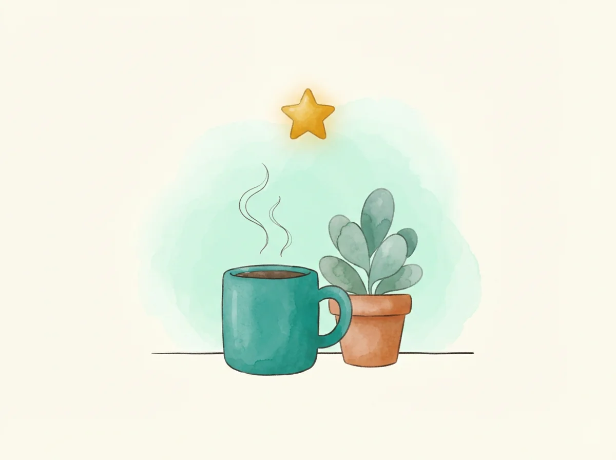 Arbeit card — warm style