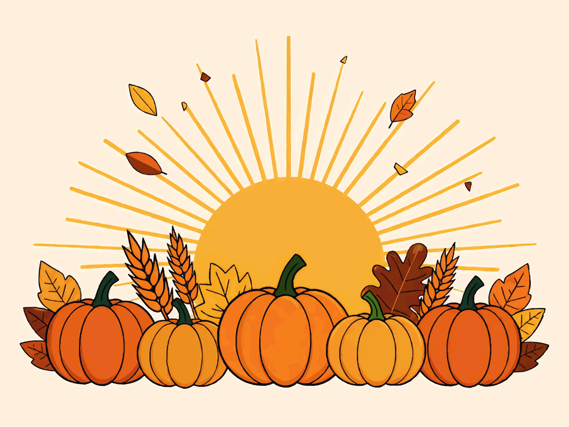 Ação de Graças card — festive style