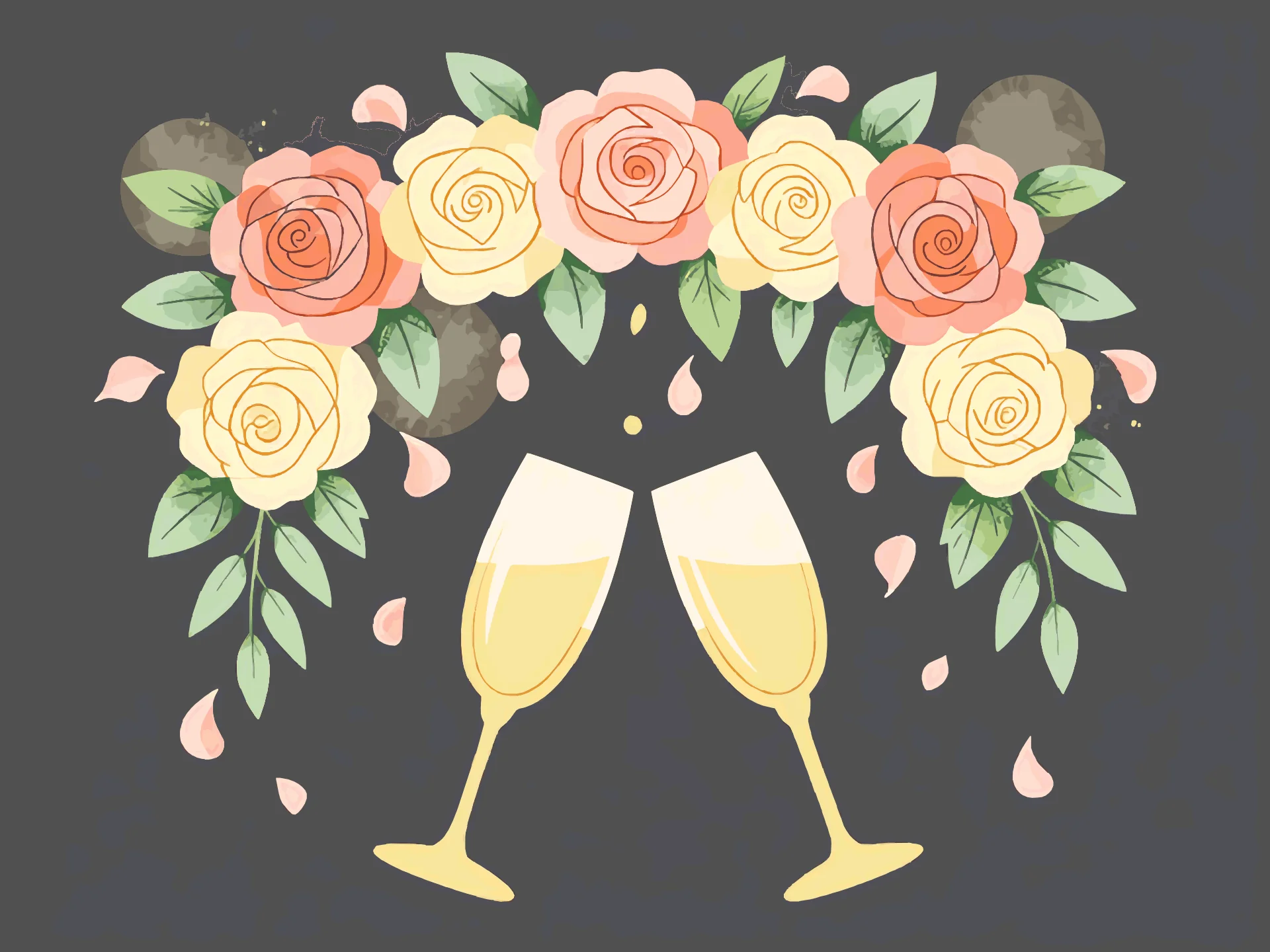 Casamento card — warm style