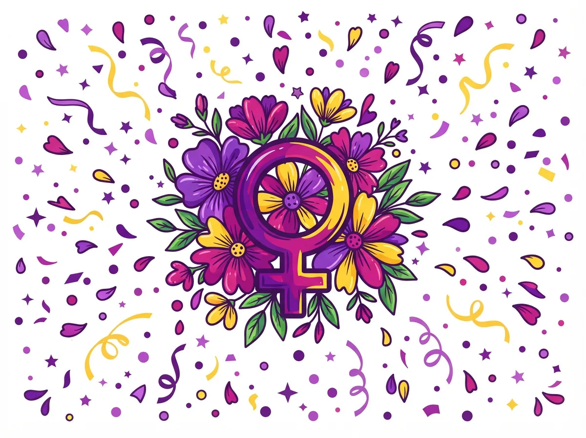 Frauentag card — festive style