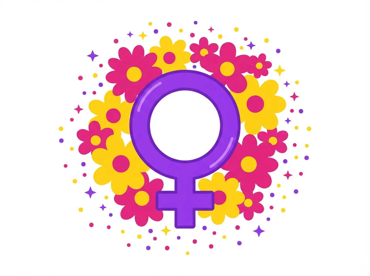 Frauentag card — playful style